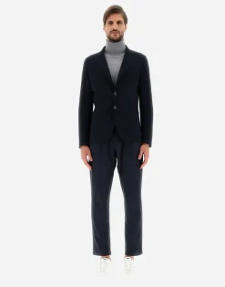 Herno Blazer In Non-Washed Light Scuba