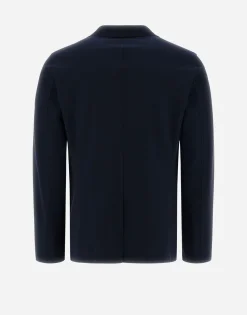 Herno Blazer In Non-Washed Light Scuba