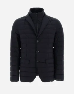 Herno Blazer In Nuage With Monogram Detailing