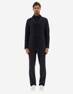 Herno Blazer In Nuage With Monogram Detailing