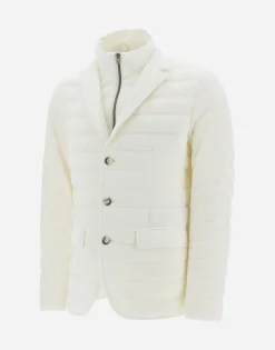 Herno Blazer In Nuage With Monogram Detailing