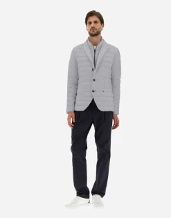Herno Blazer In Nuage With Monogram Detailing