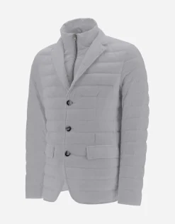 Herno Blazer In Nuage With Monogram Detailing