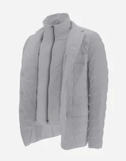 Herno Blazer In Nuage With Monogram Detailing