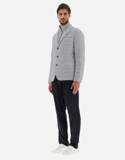Herno Blazer In Nuage With Monogram Detailing