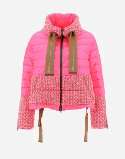 Herno Bomber In Fashion Boucle' & Nylon Ultralight