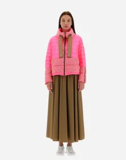 Herno Bomber In Fashion Boucle' & Nylon Ultralight