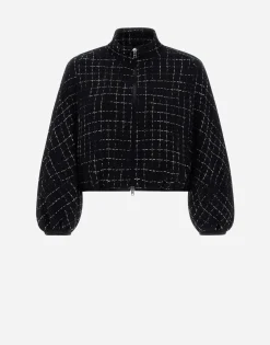 Herno Bomber Jacket In Casual Tweed