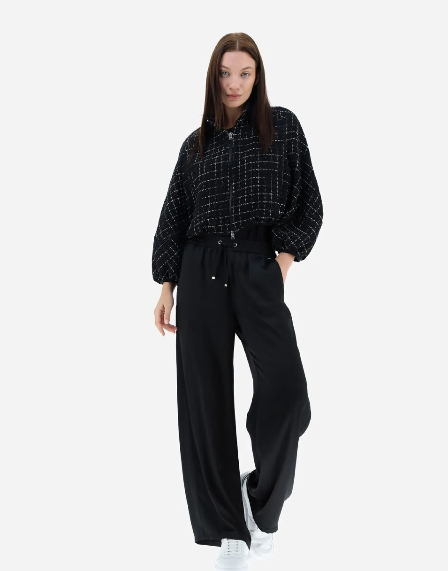 Herno Bomber Jacket In Casual Tweed
