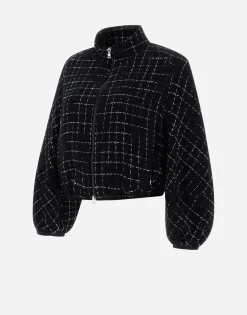 Herno Bomber Jacket In Casual Tweed