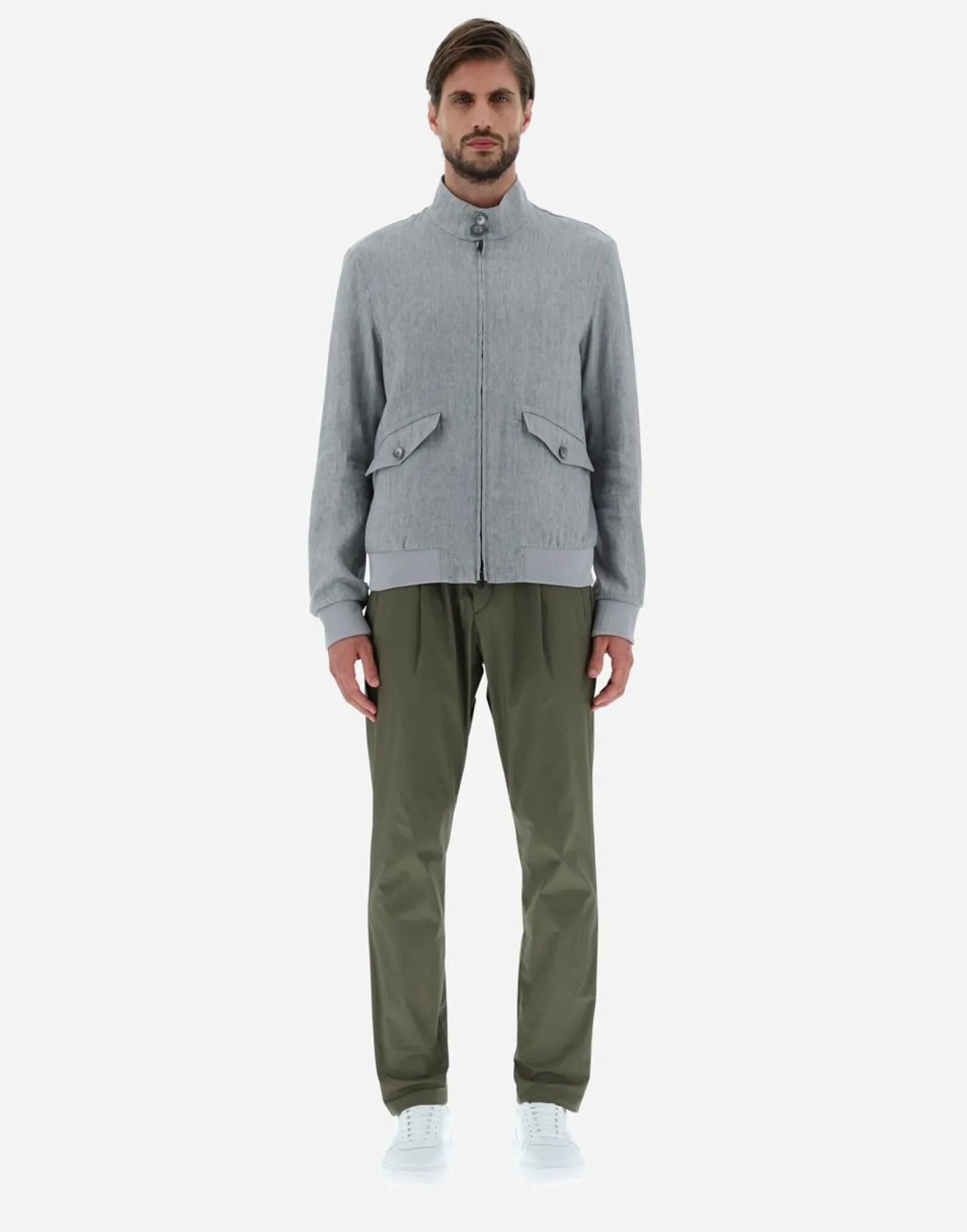 Herno Bomber Jacket In Classy Linen