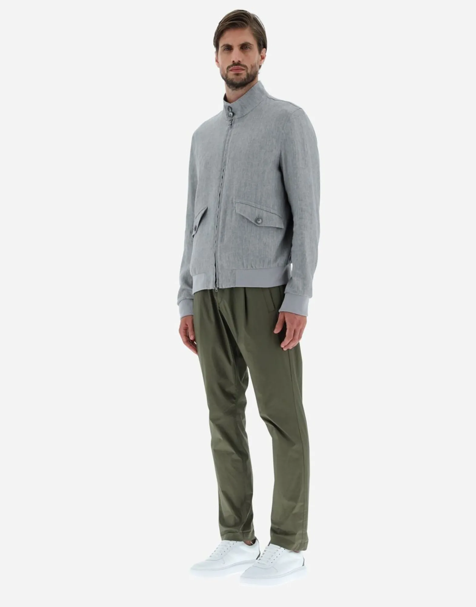 Herno Bomber Jacket In Classy Linen