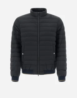 Herno Bomber Jacket In Nuage With Monogram Detailing
