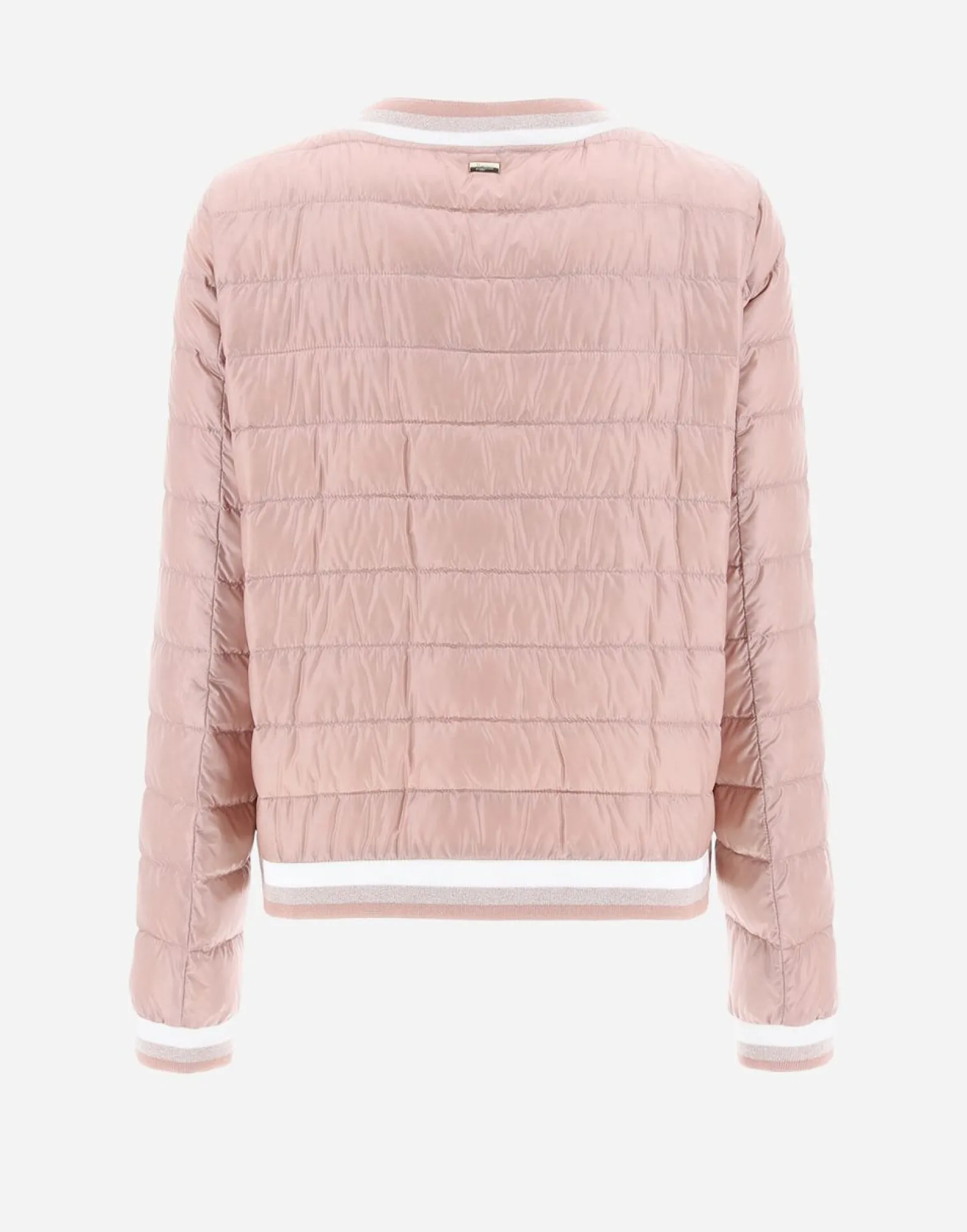 Herno Bomber Jacket In Nylon Ultralight & Striped Knit Fabric