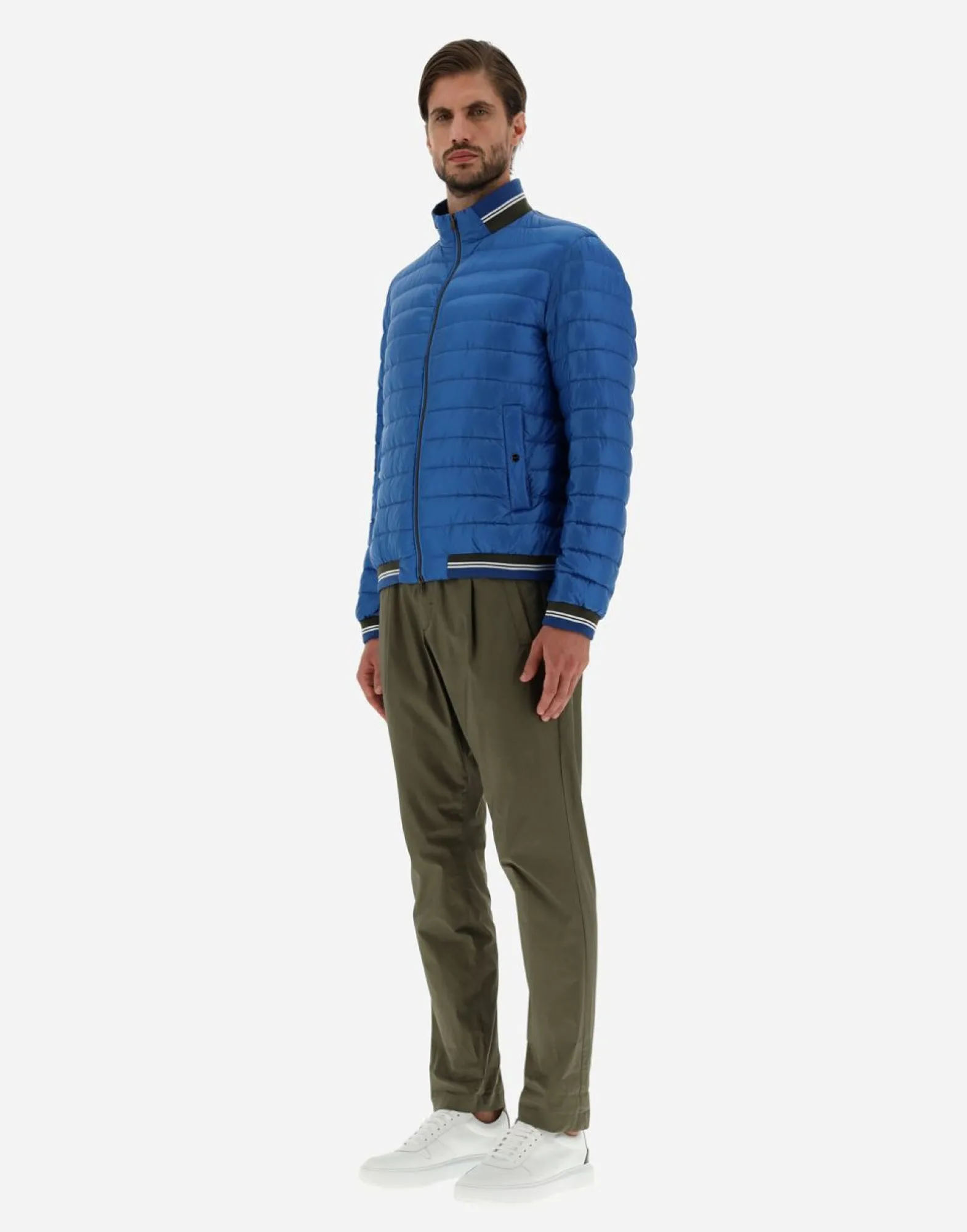 Herno Bomber Jacket In Nylon Ultralight & Knit