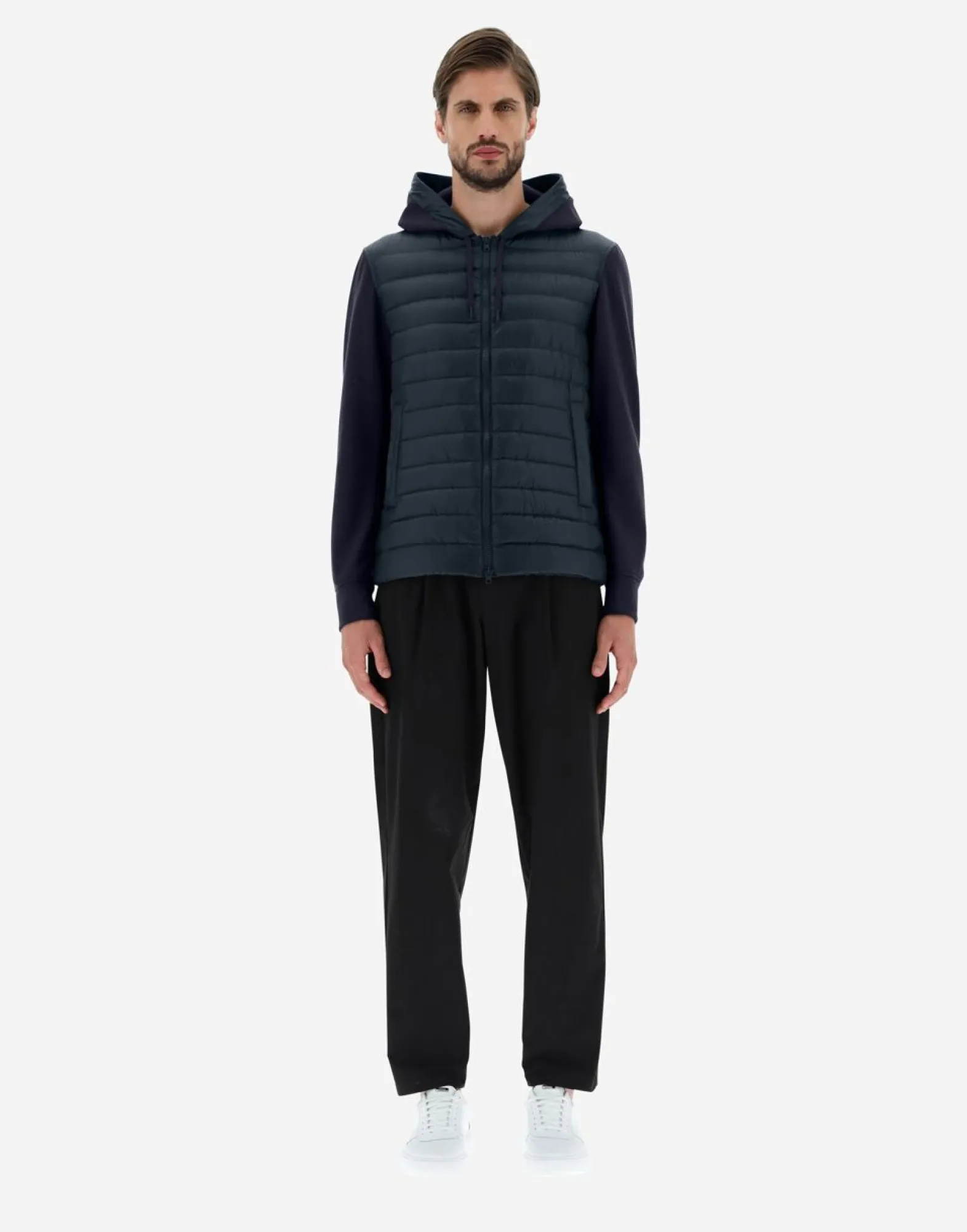 Herno Bomber Jacket In Nylon Ultralight & Fleece