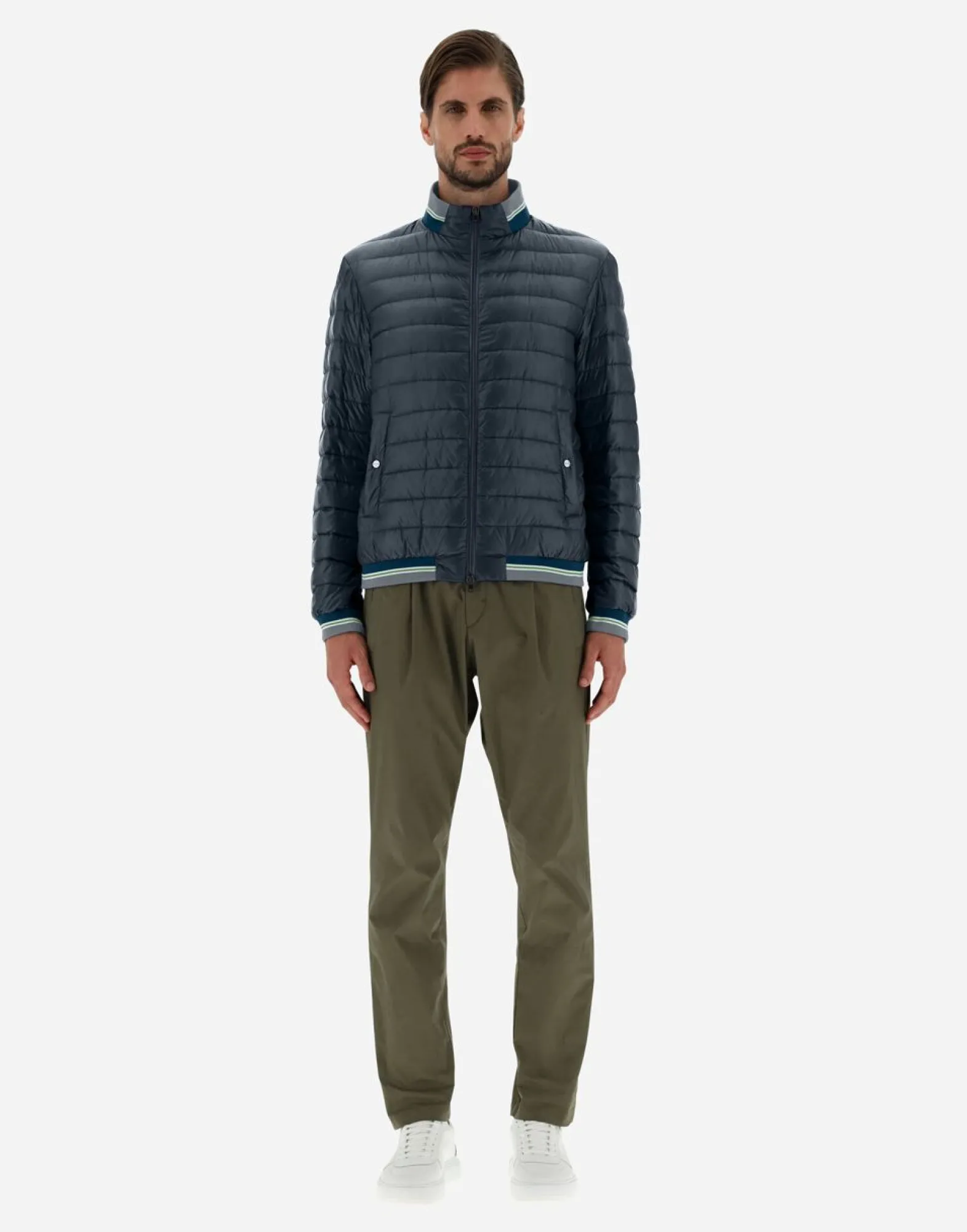 Herno Bomber Jacket In Nylon Ultralight & Knit