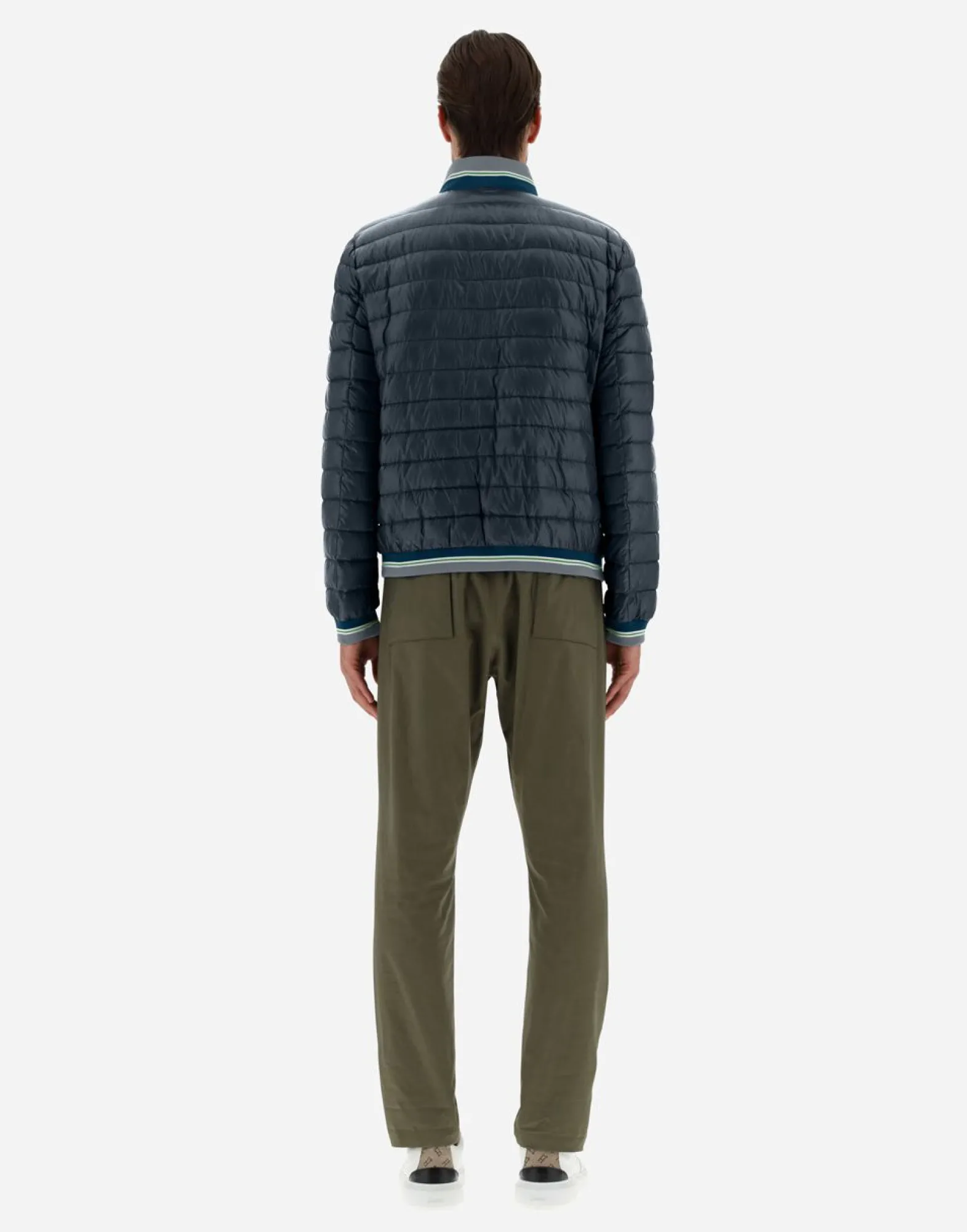 Herno Bomber Jacket In Nylon Ultralight & Knit
