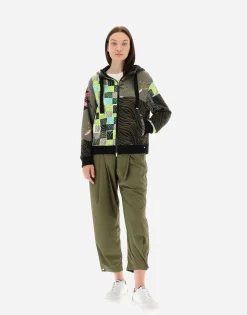 Herno Bomber Jacket In Safari Patch Sweater