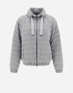 Herno Bomber Jacket In Shiny Rock