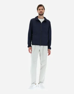 Herno Bomber Jacket In Ultralight Crease