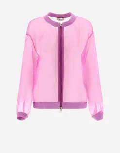 Herno Bomber Jacket In Veiled Silk