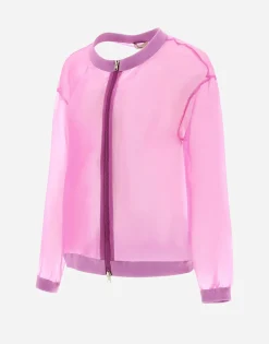 Herno Bomber Jacket In Veiled Silk