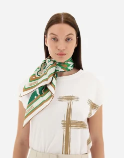 Herno Bubble Silk Scarf 90 X 90 Cm