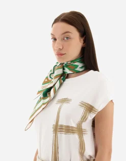 Herno Bubble Silk Scarf 90 X 90 Cm