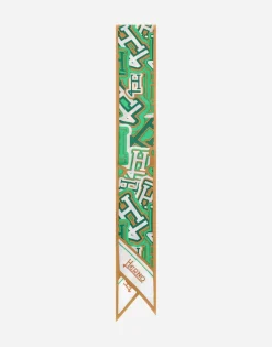 Herno Bubble Silk Scarf 6 X 88 Cm