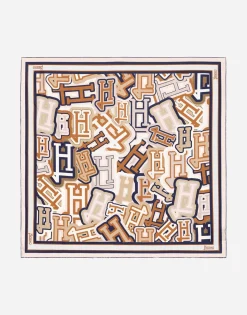 Herno Bubble Silk Scarf 90 X 90 Cm