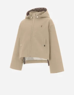 Herno Cape In Delon With Monogram Details
