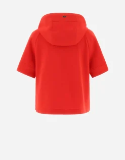 Herno Cape In Double Sweater & Monogram
