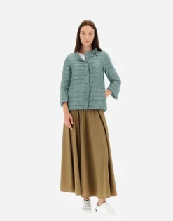 Herno Cape In Nylon Ultralight & New Techno Shantung