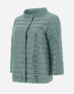 Herno Cape In Nylon Ultralight & New Techno Shantung
