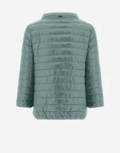 Herno Cape In Nylon Ultralight & New Techno Shantung