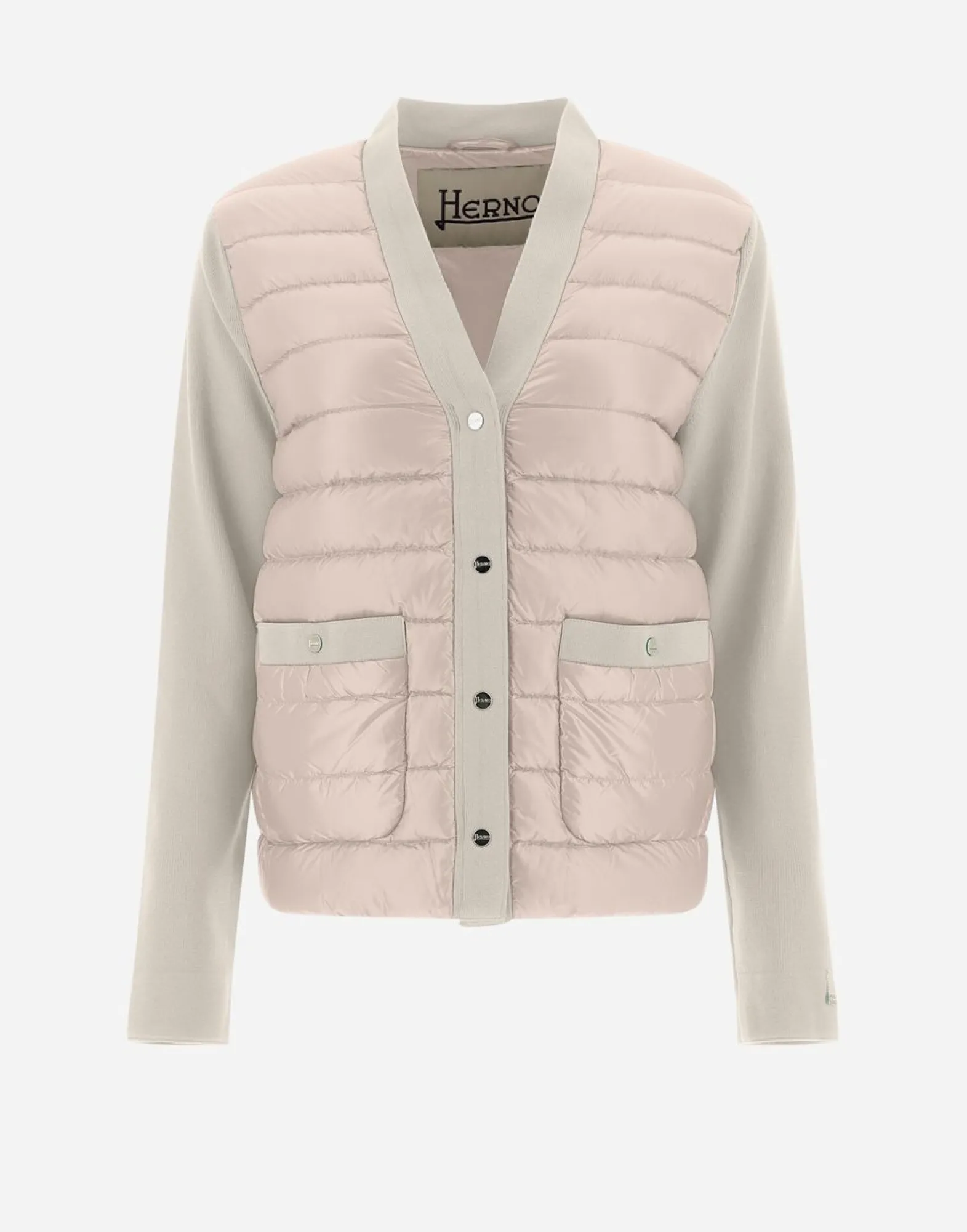 Herno Cardigan In Compact Cotton & Nylon Ultralight