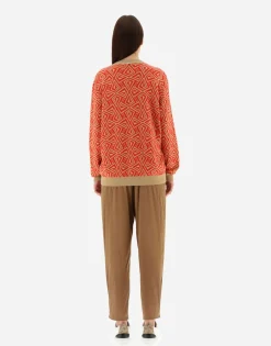 Herno Cardigan In Geometric Monogram Jacquard