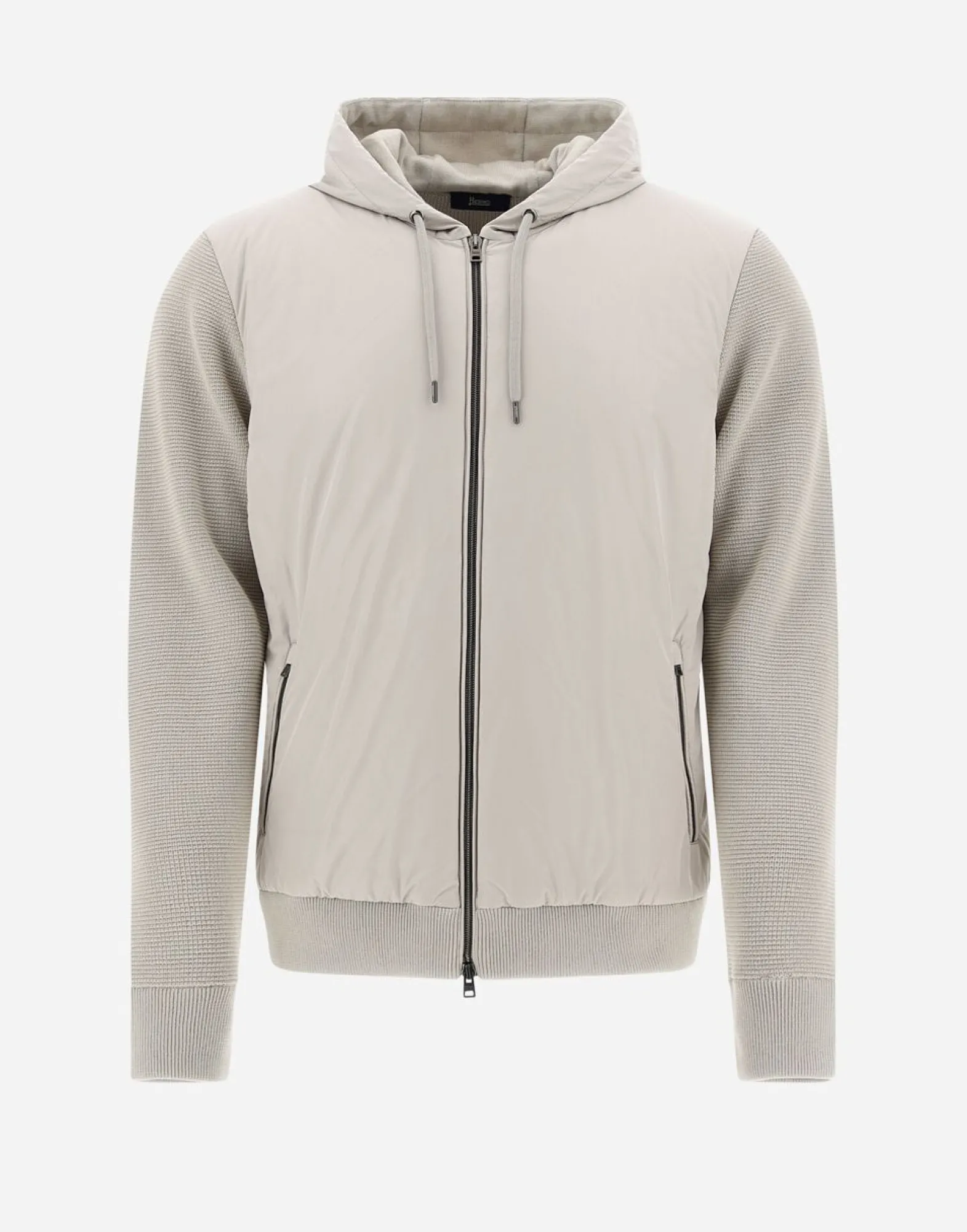 Herno Cardigan In Waffle Knit & Nylon
