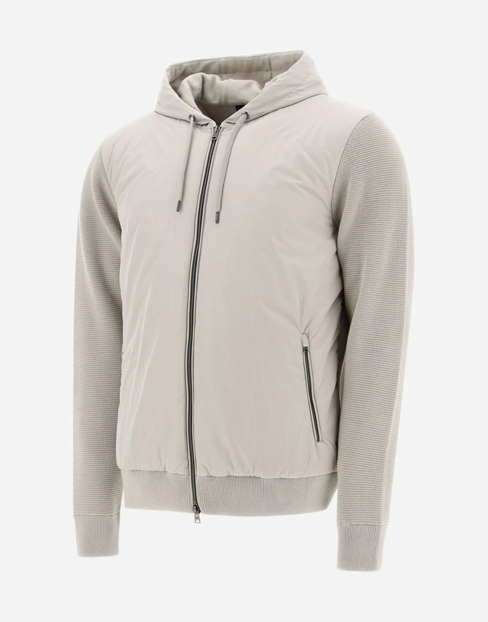 Herno Cardigan In Waffle Knit & Nylon