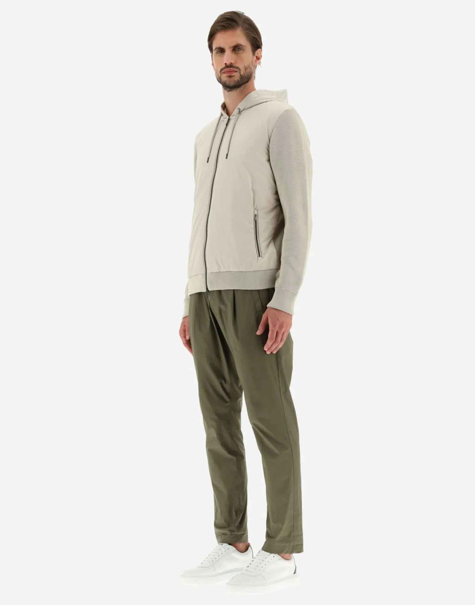 Herno Cardigan In Waffle Knit & Nylon