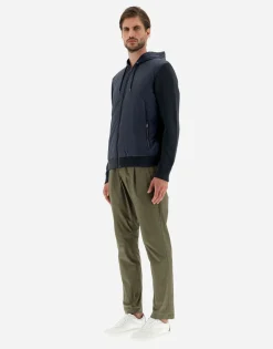 Herno Cardigan In Waffle Knit & Nylon