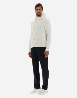Herno Cardigan In Zig-Zag Stitch & Plaster