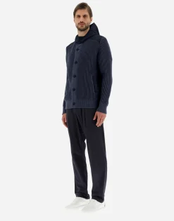 Herno Cardigan In Zig-Zag Stitch & Plaster