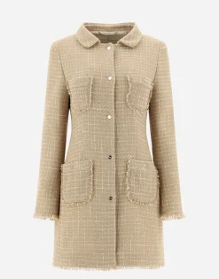 Herno Coat In Casual Tweed