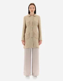 Herno Coat In Casual Tweed