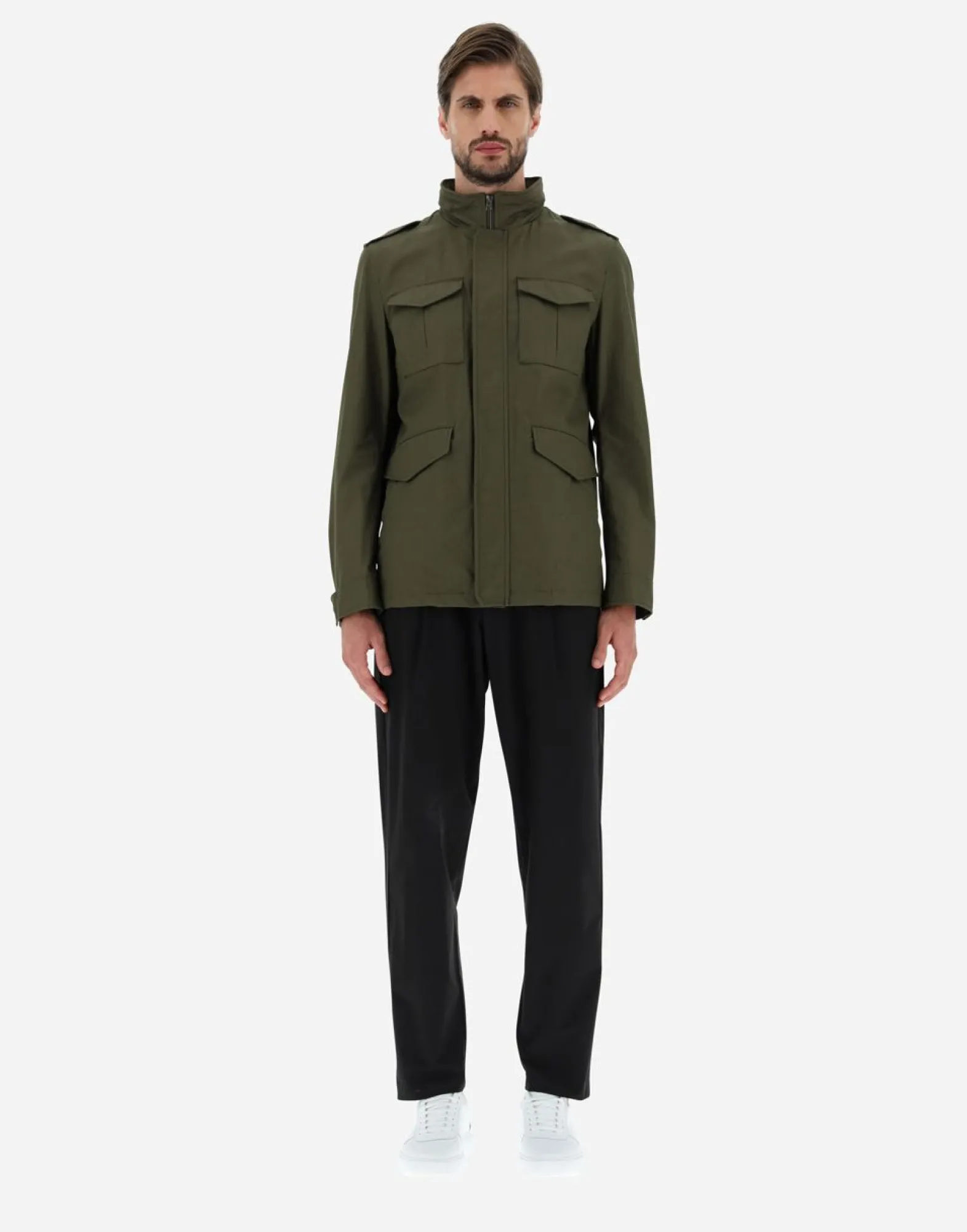 Herno Field Jacket In Light Cotton Stretch
