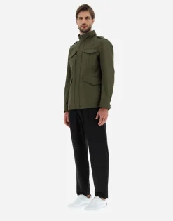 Herno Field Jacket In Light Cotton Stretch