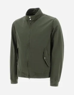 Herno Garment-Dyed Linen & Cotton Bomber Jacket