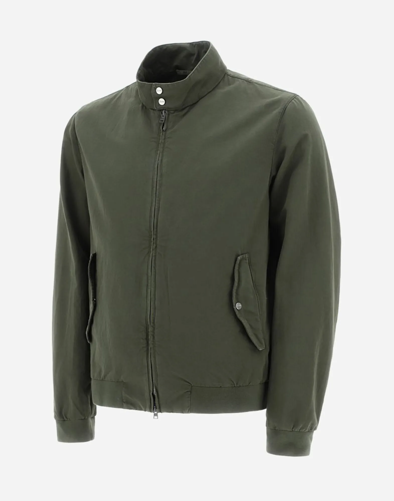 Herno Garment-Dyed Linen & Cotton Bomber Jacket